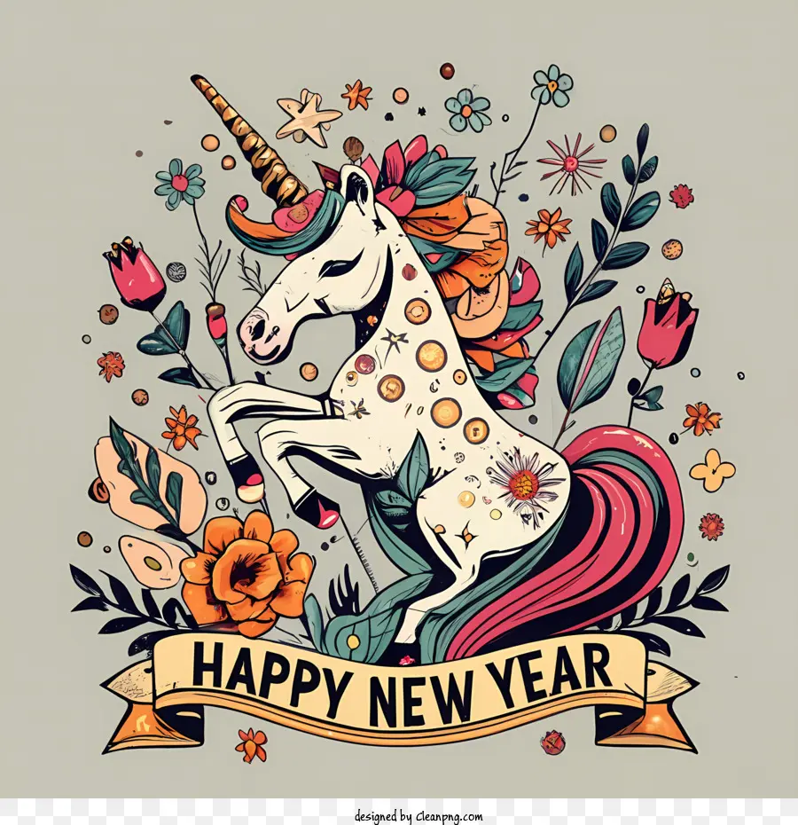 Yeni Yılınız Kutlu Olsun，Unicorn PNG