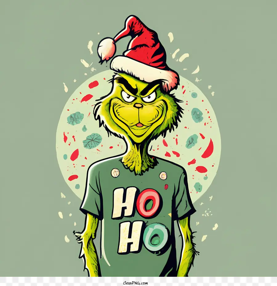 Mızıkçı，Yeşil Grinch PNG