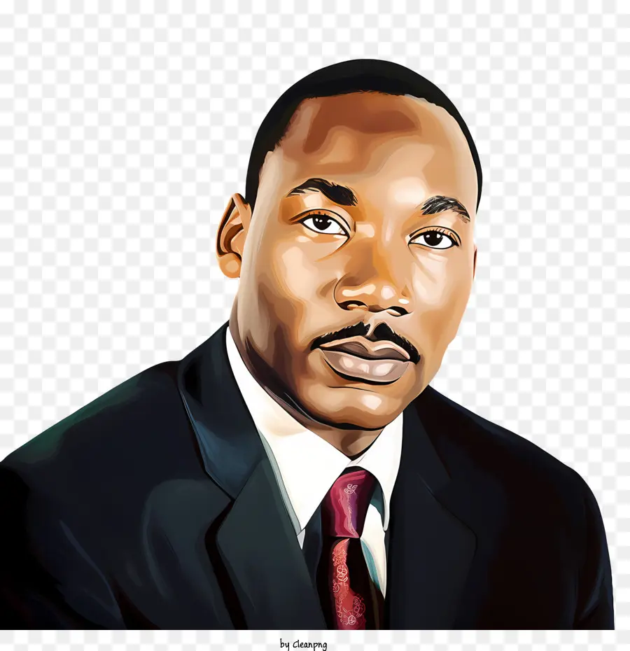 Martin Luther King，Portre PNG