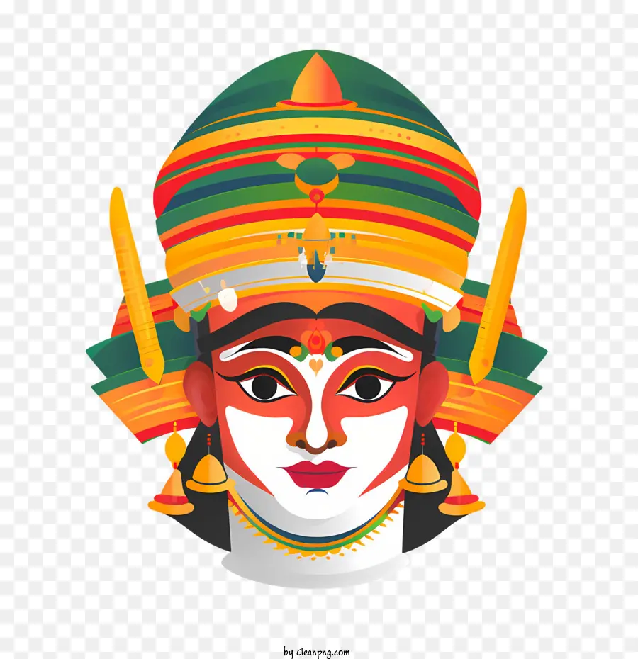 Onam Kathakali，Geleneksel Maske PNG