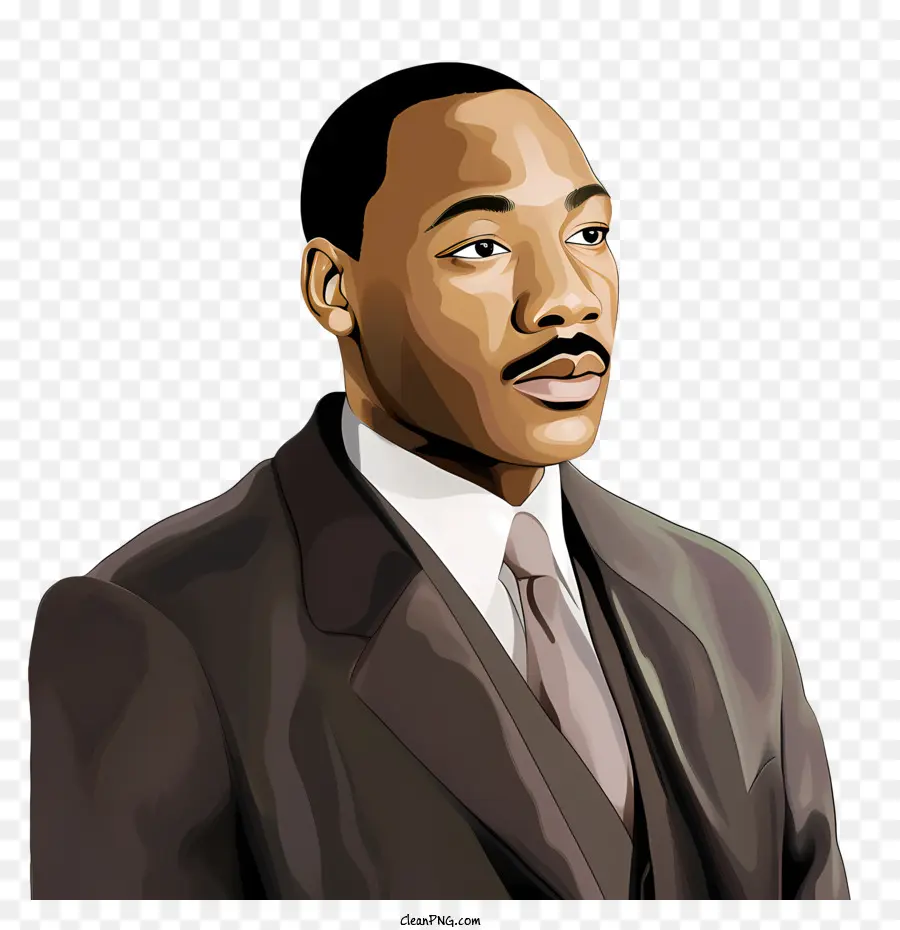 Martin Luther King，Portre PNG