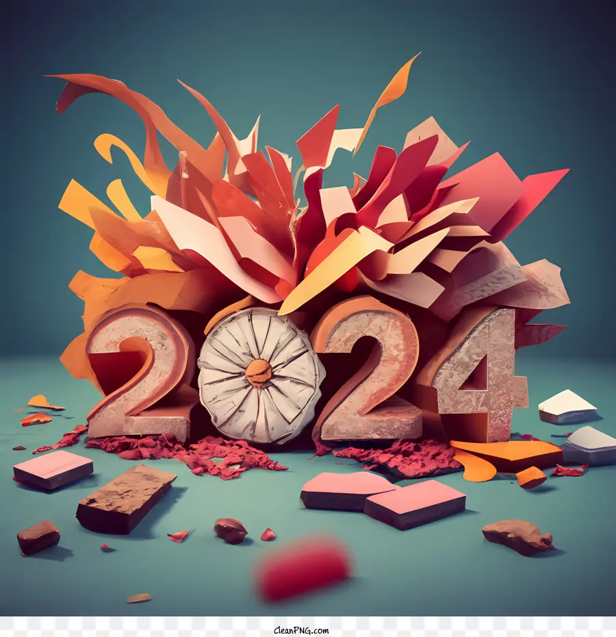 2024 Mutlu Yıllar，Yeni Yılınız Kutlu Olsun PNG