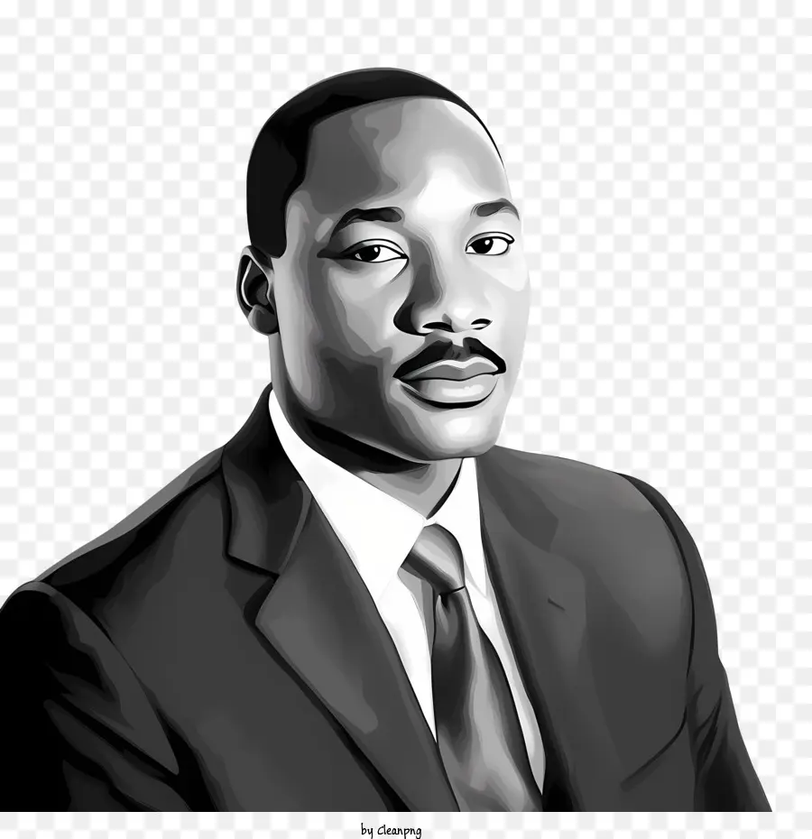 Martin Luther King，Portre PNG