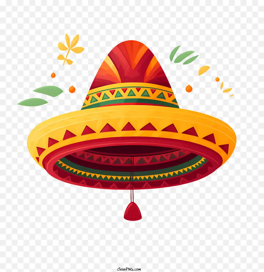 Meksika Sombrero，Kırmızı PNG