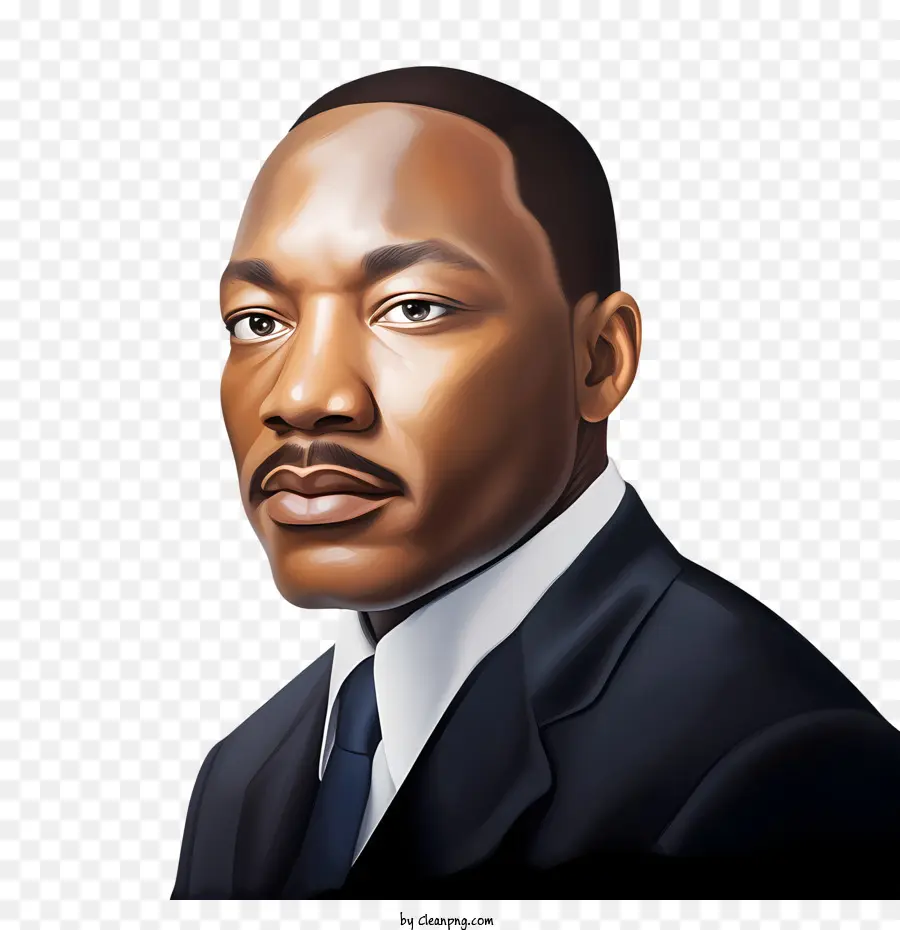 Martin Luther King，Portre PNG