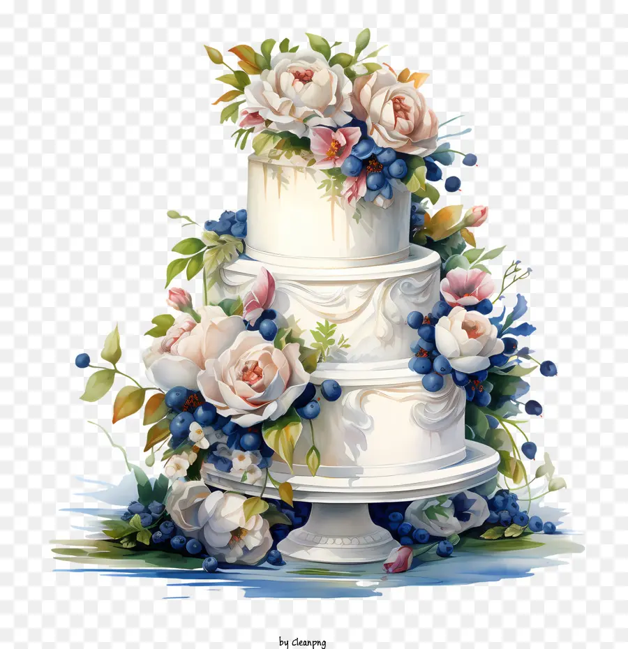 Düğün Pastası，çiçek PNG