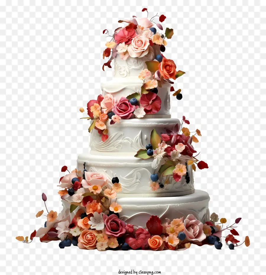 Düğün Pastası，çiçek PNG