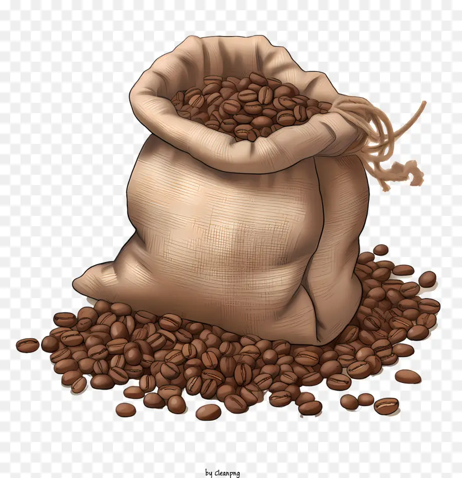Kahve çekirdeği çantası，Kahve PNG