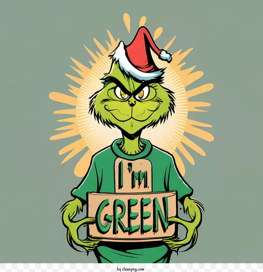 Mızıkçı，Yeşil Grinch PNG