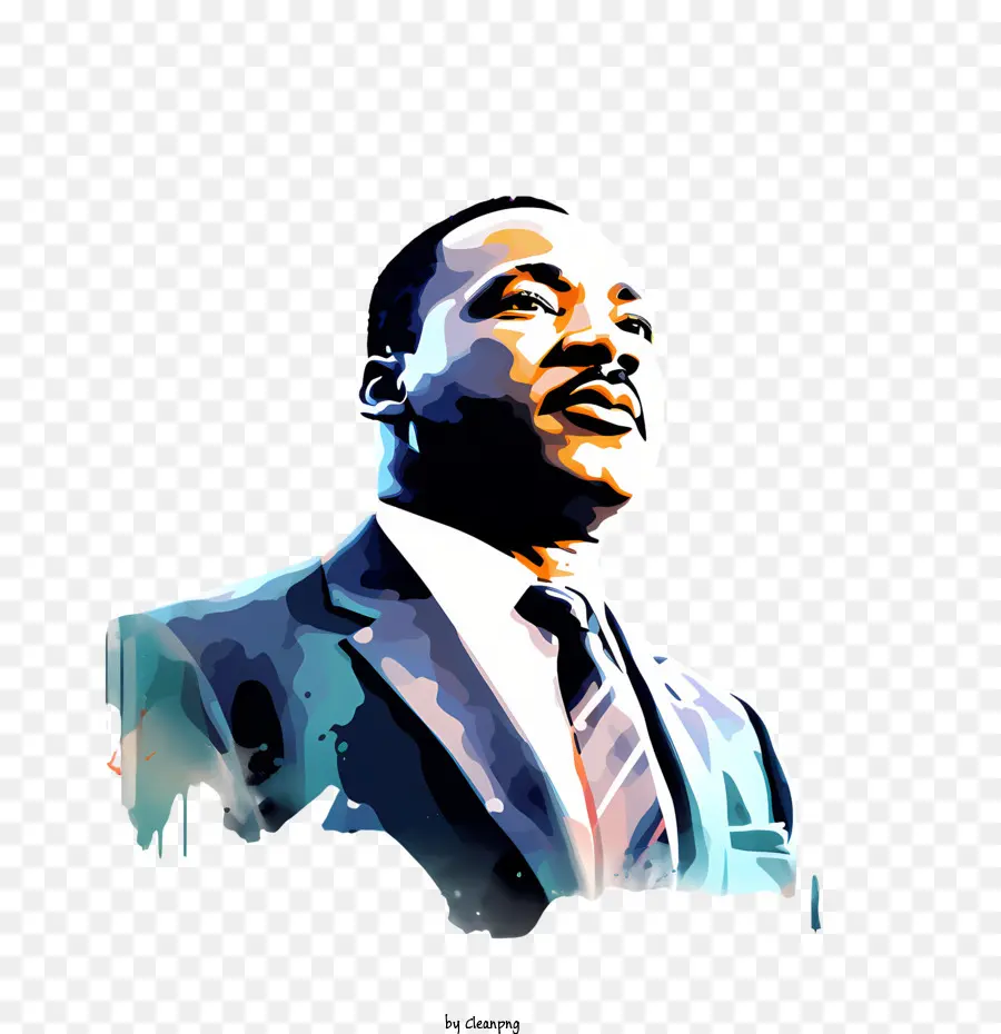 Martin Luther King Jr Günü，Portre PNG