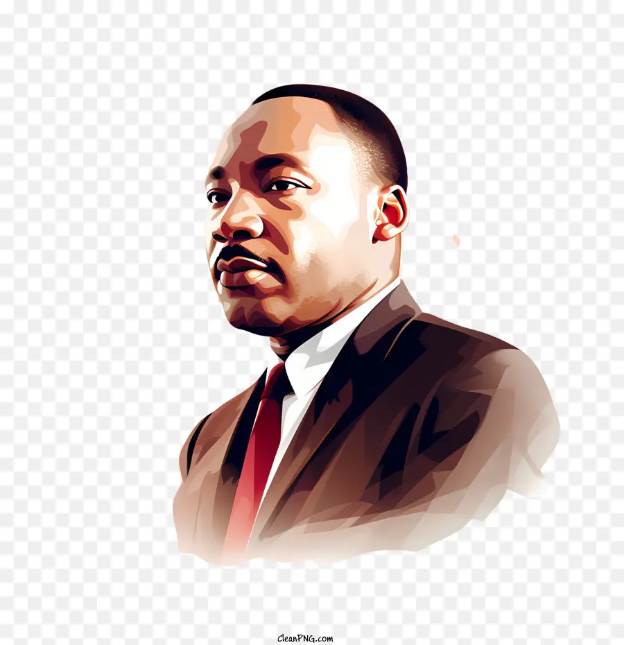 Martin Luther King Jr Günü，Portre PNG