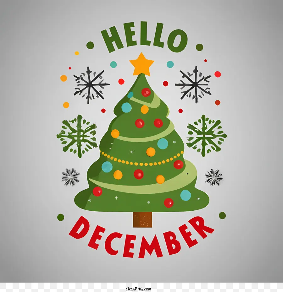 Merhaba Aralık，Mutlu Noeller PNG