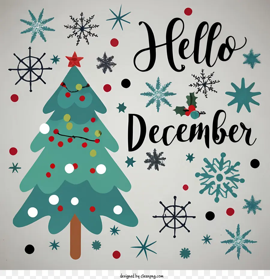Merhaba Aralık，Noel Ağacı PNG
