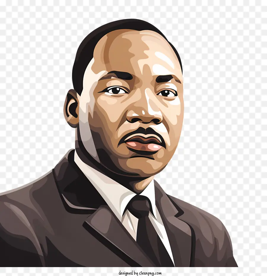 Martin Luther King Jr Günü，Portre PNG