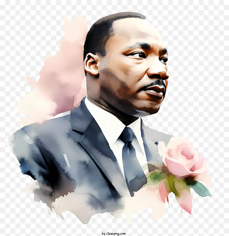 Martin Luther King Jr Günü，Portre PNG