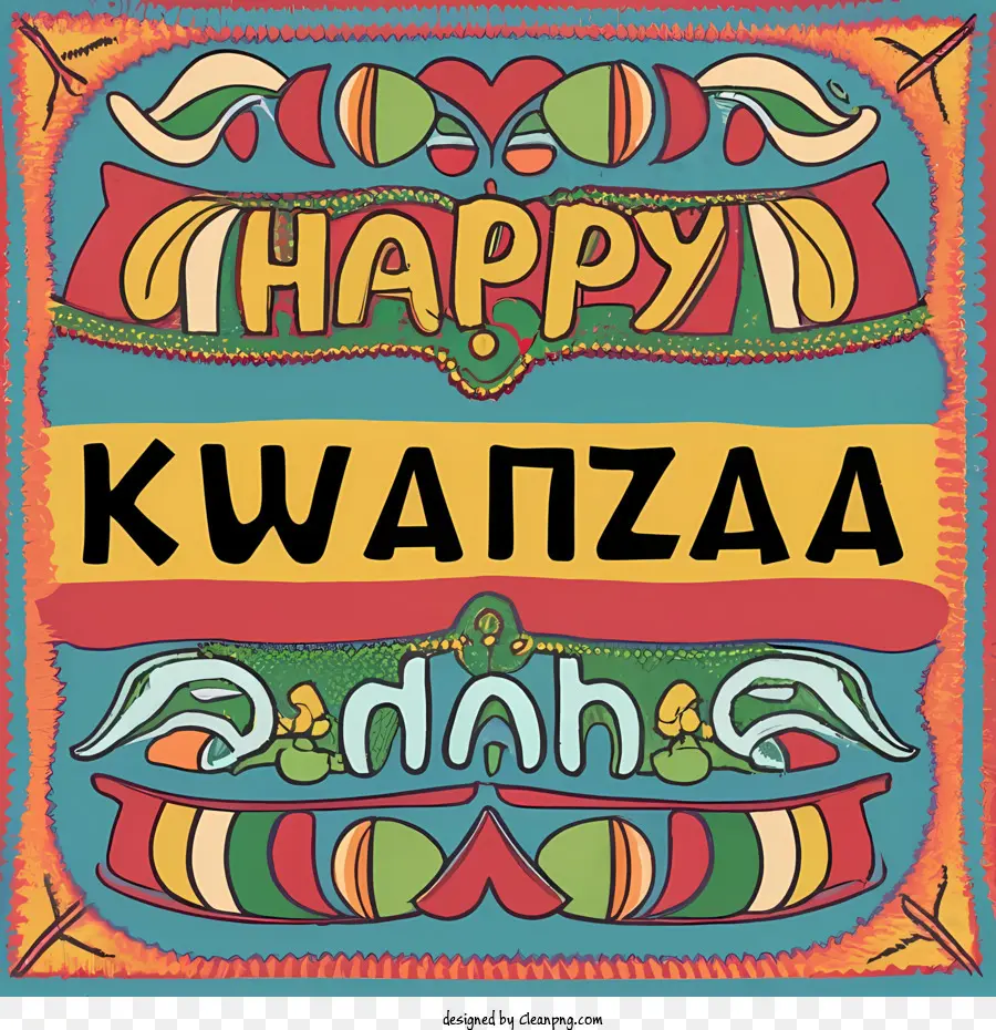 Mutlu Kwanzaa，Renkli PNG