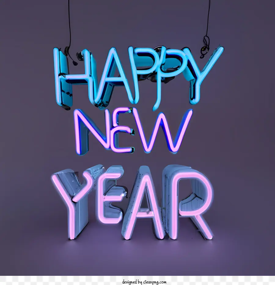 Yeni Yılınız Kutlu Olsun，Neon Tabela PNG
