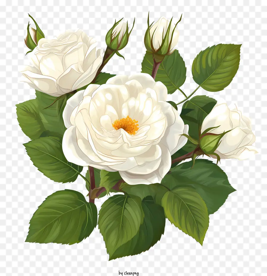 Beyaz Gül çiçek，çiçek PNG