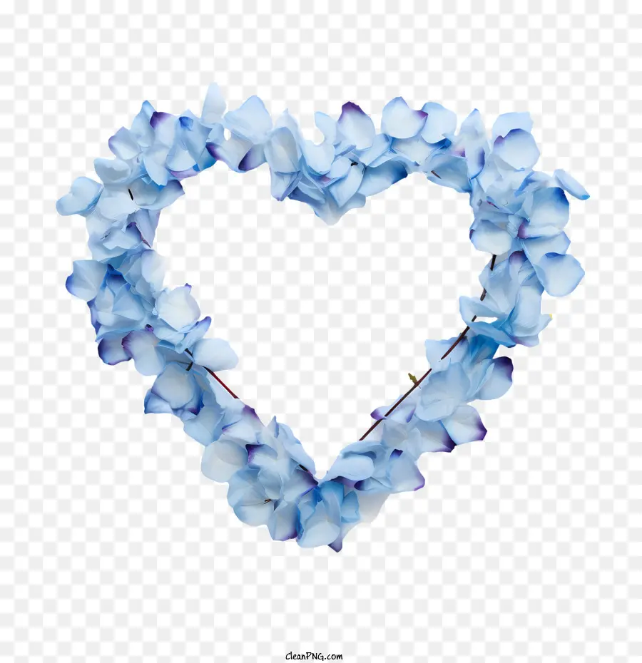 Mavi Gül Yaprakları，Kalp PNG