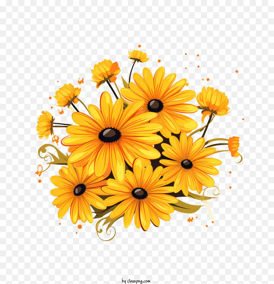 Sarı çiçek，Sarı PNG