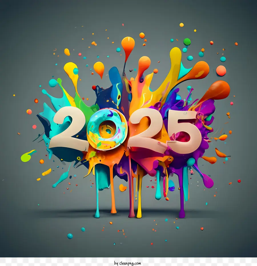 2025 Mutlu Yıllar，2025 Kelime Sanatı PNG