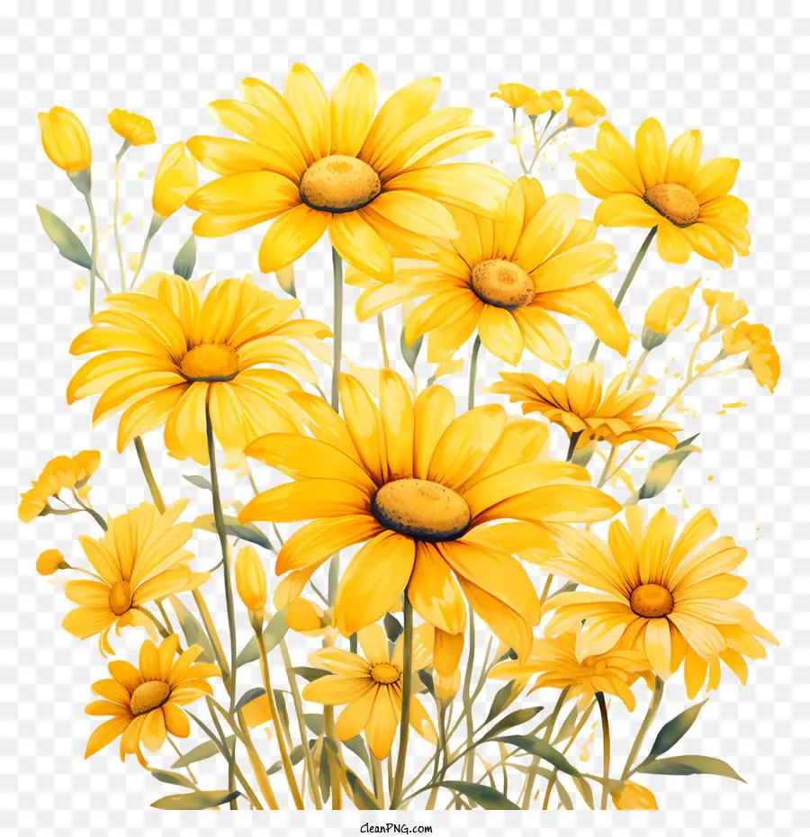 Sarı çiçek，çiçek PNG