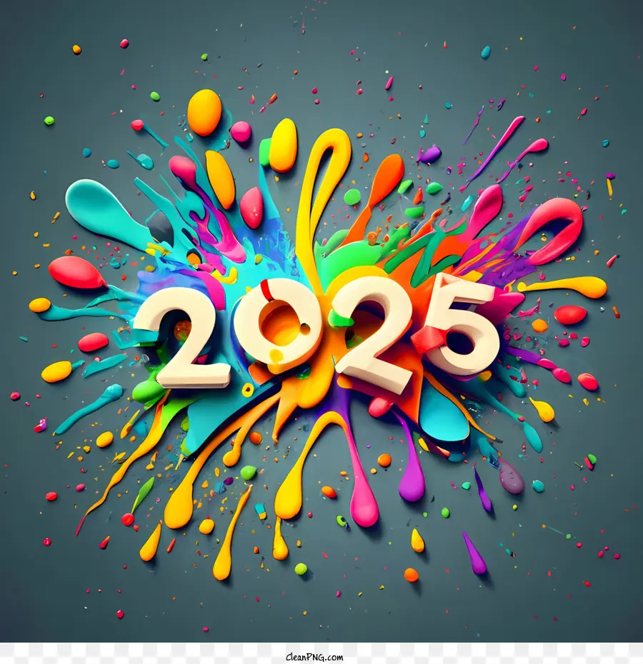 2025 Mutlu Yıllar，2025 Kelime Sanatı PNG