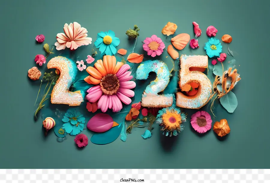 2025 Mutlu Yıllar，Numaraları PNG