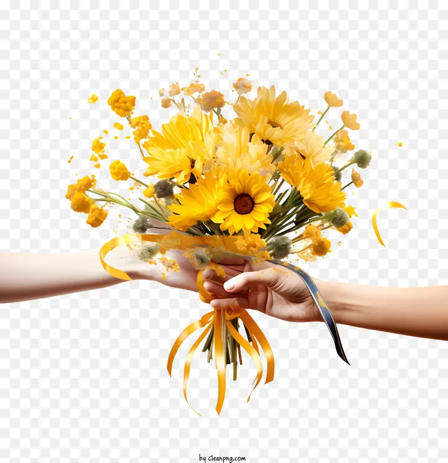 Sarı çiçek，çiçek PNG