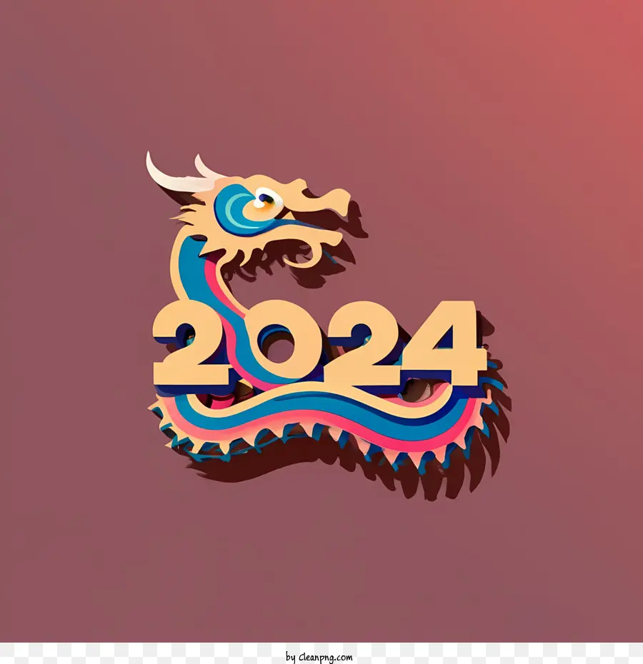 2024 Mutlu Yıllar，2024 Ejderha PNG