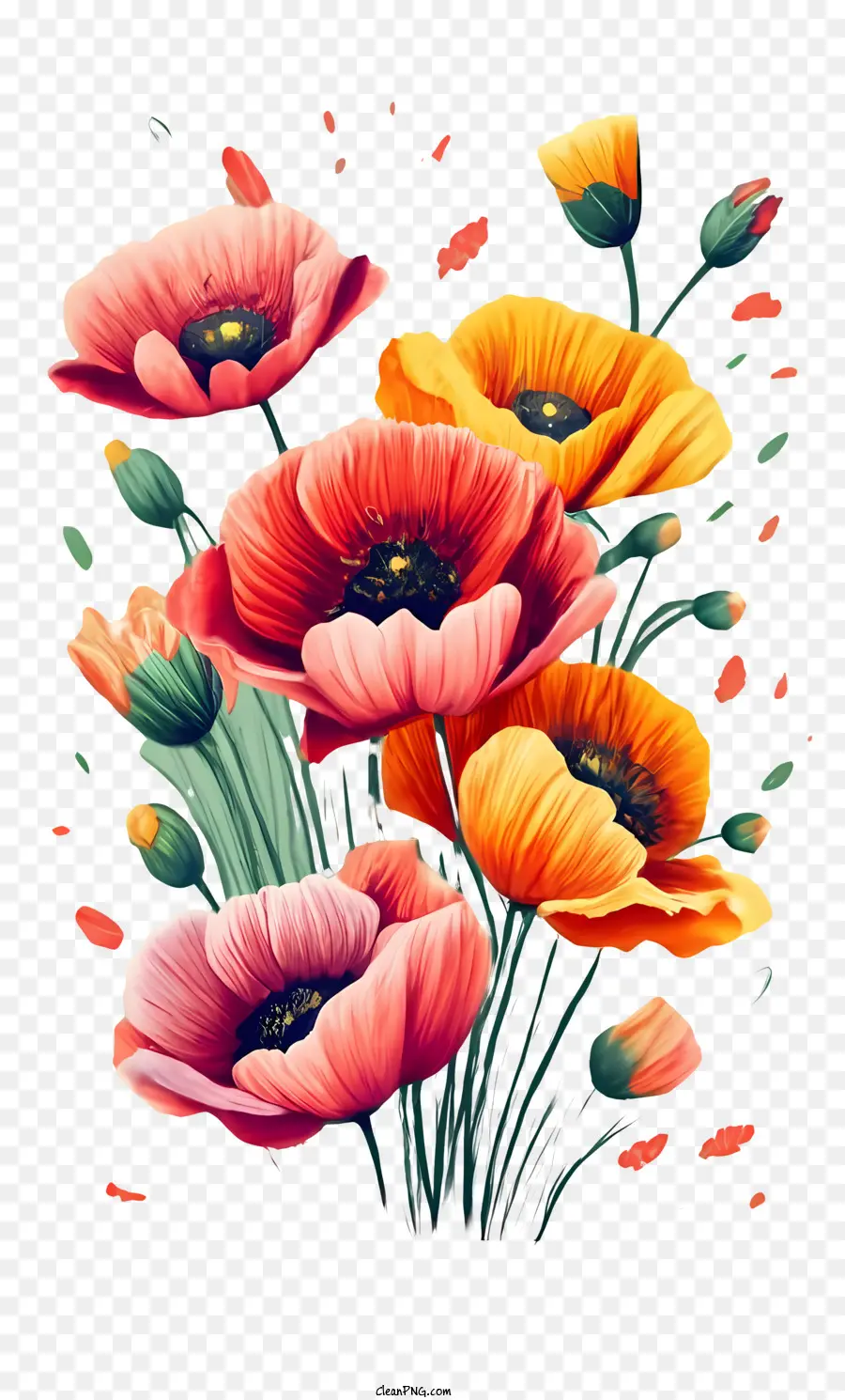 Afyon çiçeği，Haşhaş PNG