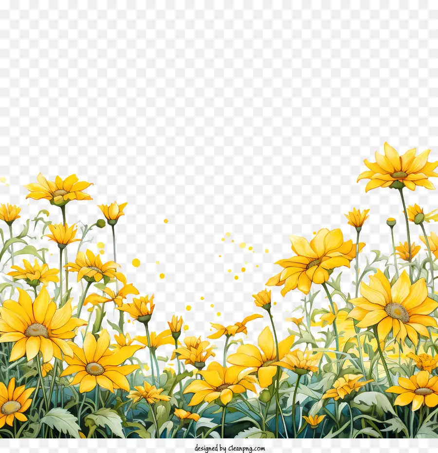 Sarı çiçek，Ayçiçeği PNG