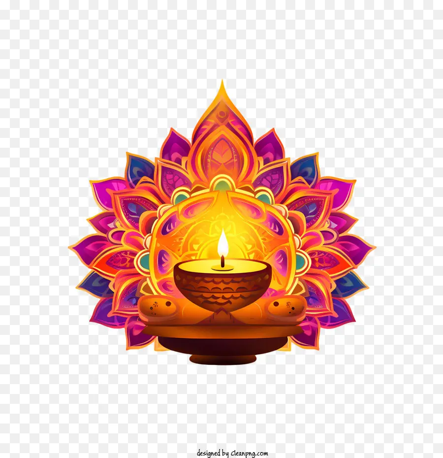 Diwali Lambası，Dekoratif Mum PNG