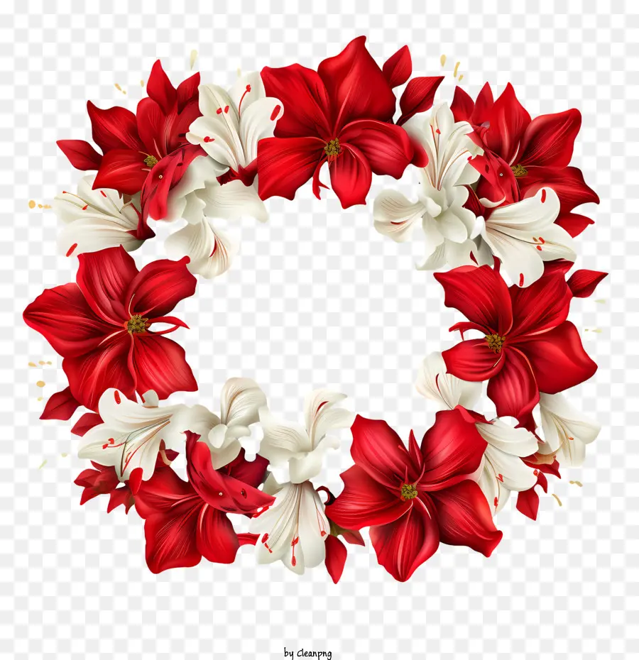 Amaryllis Çiçeği，çelenk PNG