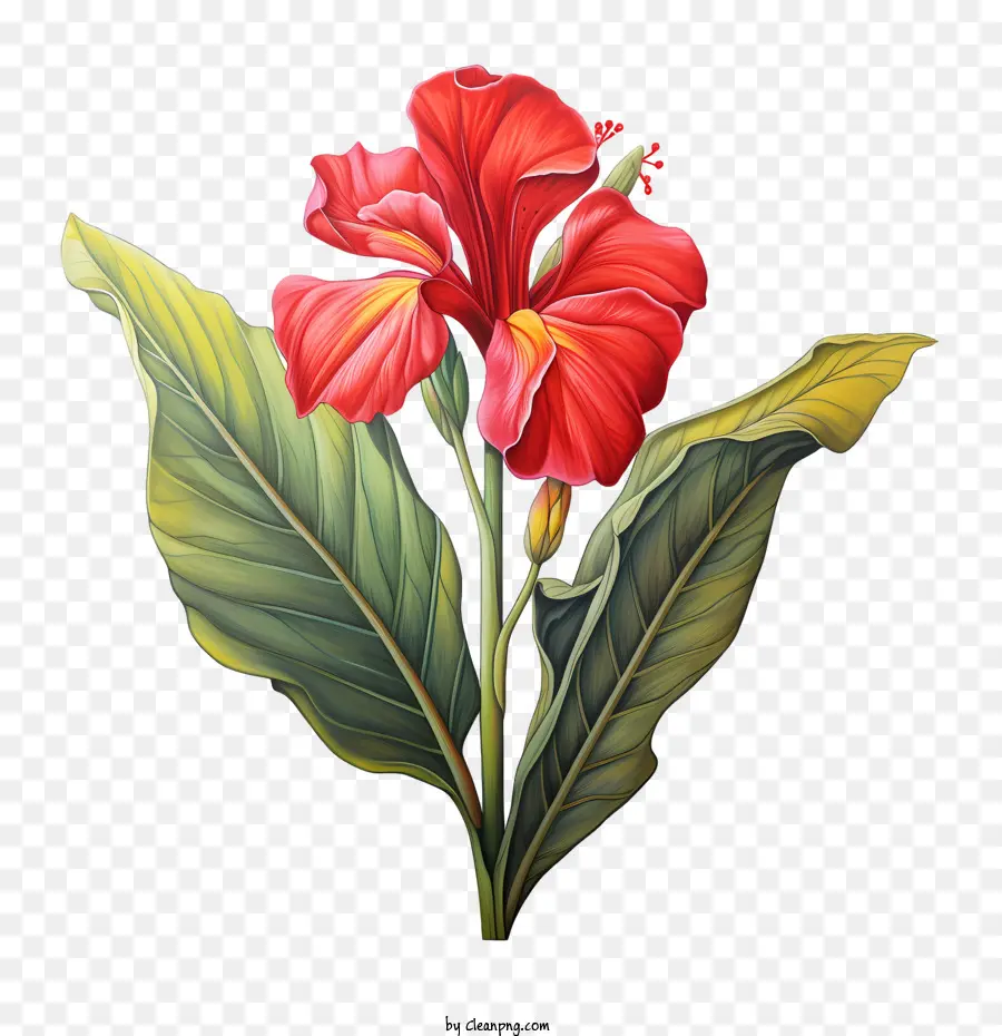 Canna Indica，Kırmızı Çiçek PNG