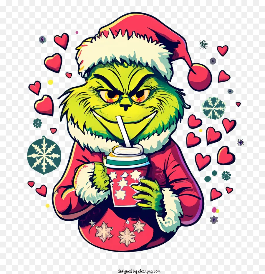 Noel Sırıtması，İçkiyle Grinch PNG