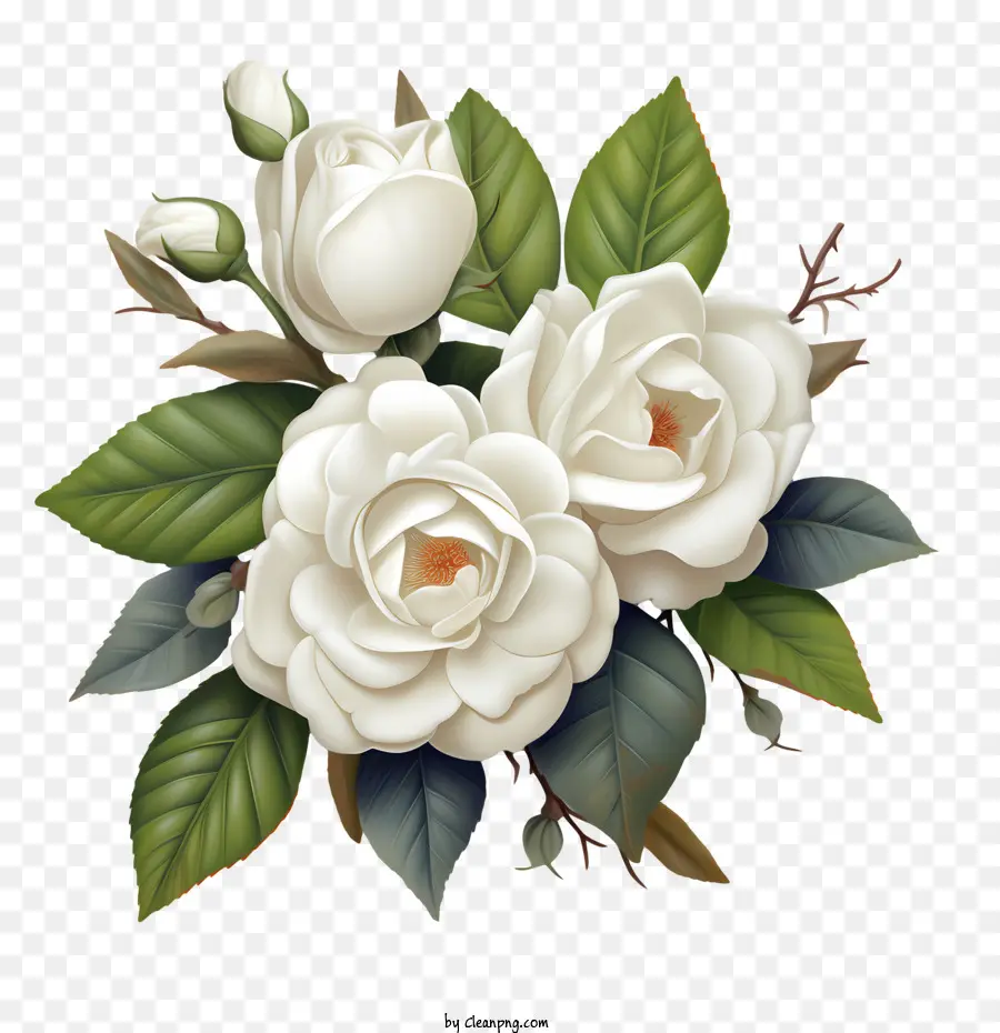 Beyaz Gül çiçek，Beyaz çiçekler PNG