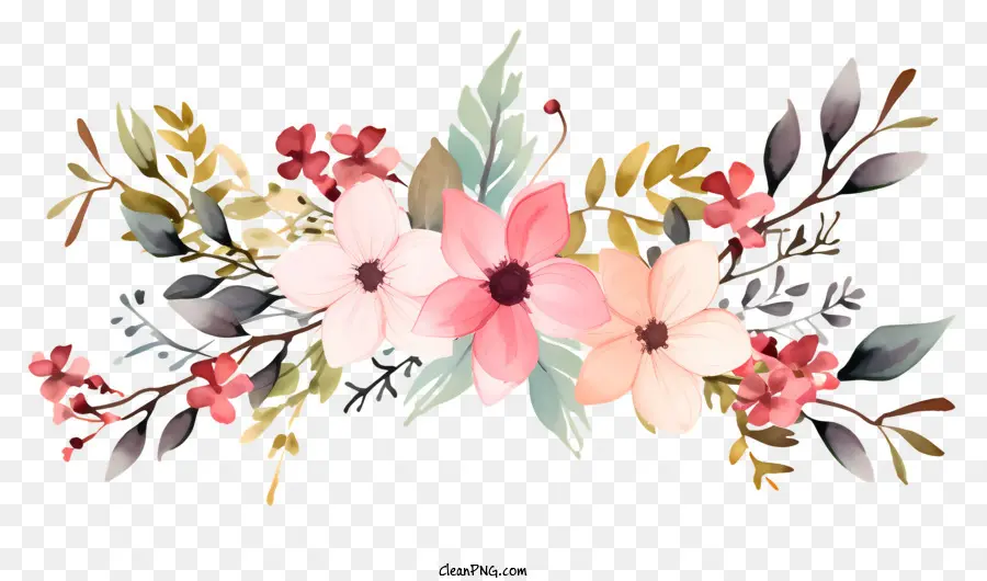çiçek Aranjmanı，Pembe Ve Beyaz çiçekler PNG