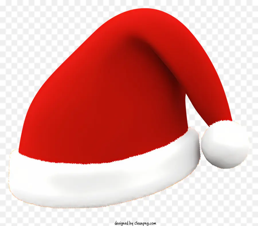 Kırmızı Noel şapka，Beyaz Yay PNG