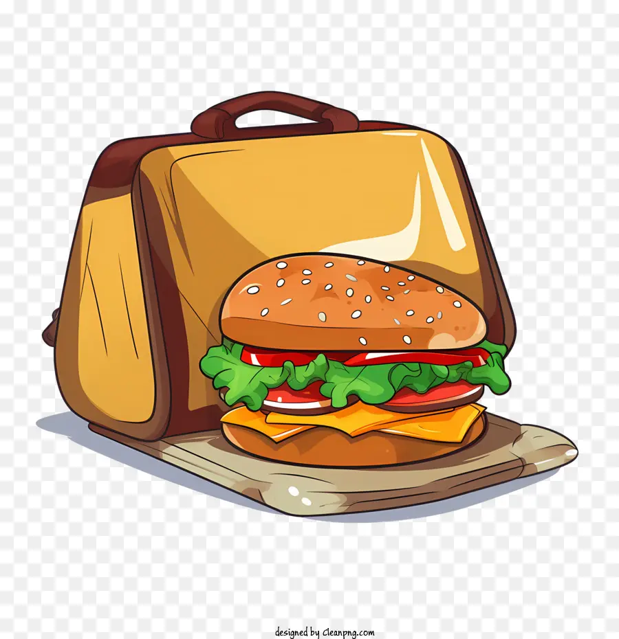 Yemek Dağıtım çantası，Hamburger PNG