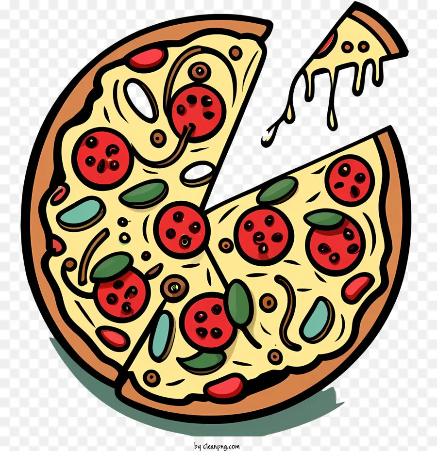 Karikatür Pizza，Pizza PNG