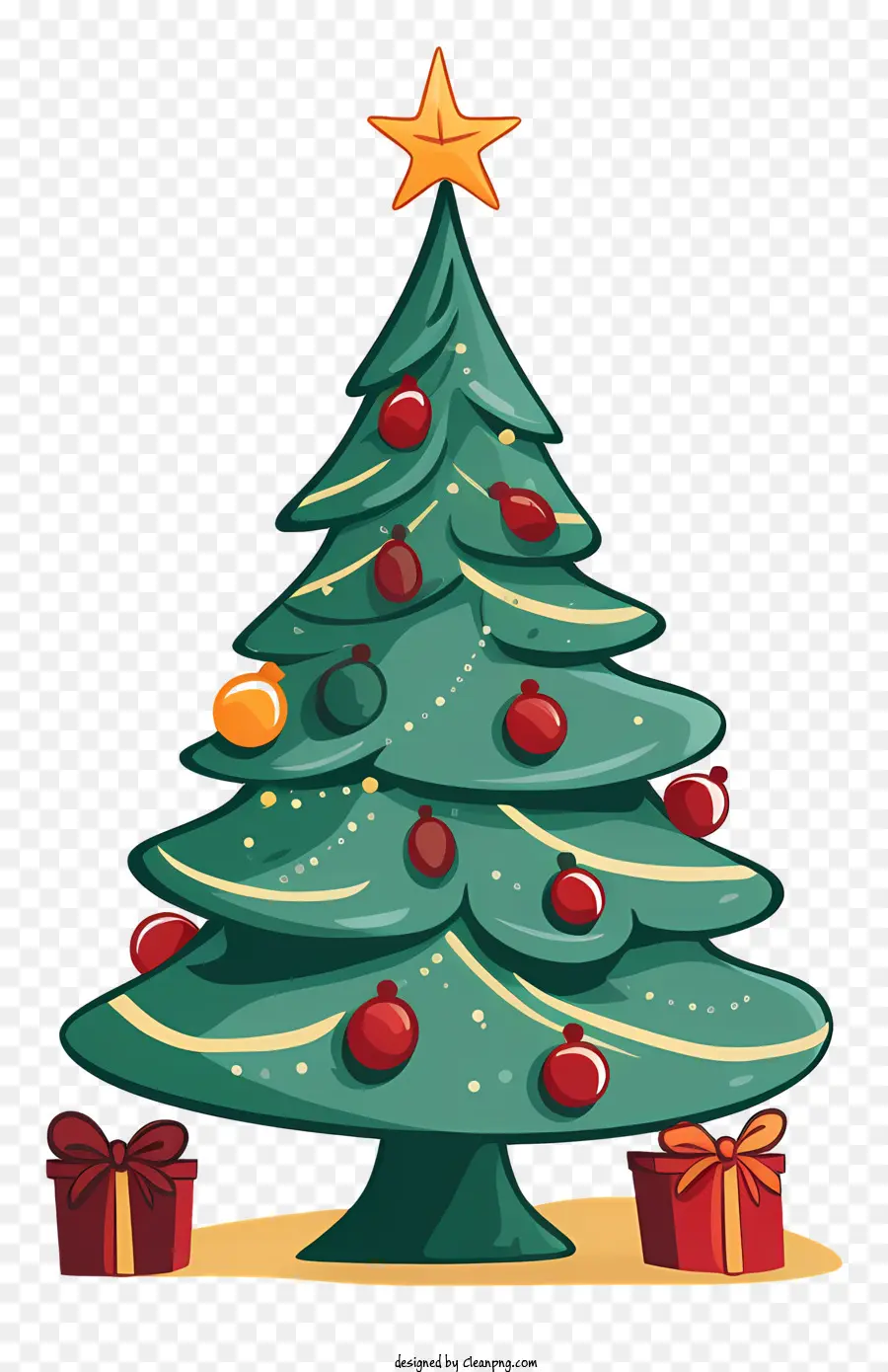 Noel Ağacı，Karikatür Noel Ağacı PNG