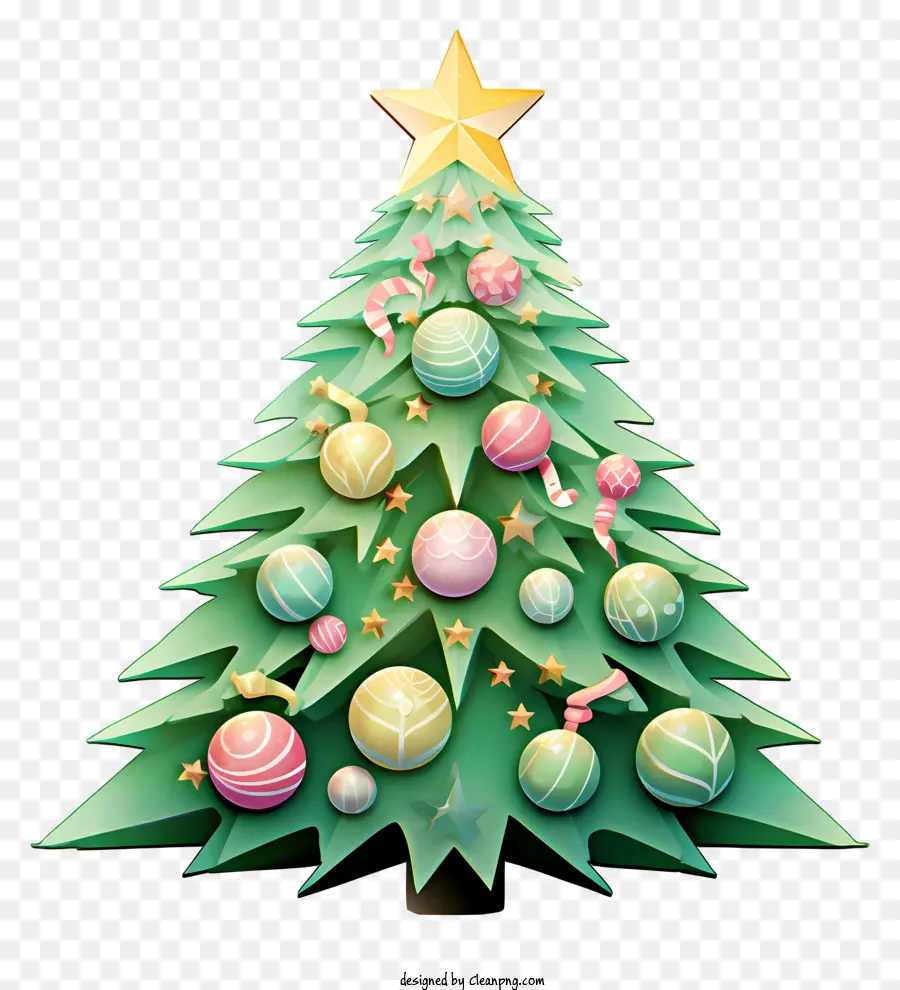Noel Ağacı Süslemeleri，şenlikli Tatil Sembolleri PNG