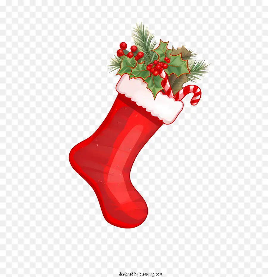 Noel çorap，Kırmızı çorap PNG