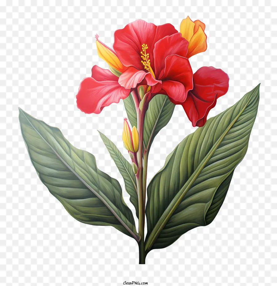 Canna Indica，Kırmızı Çiçek PNG