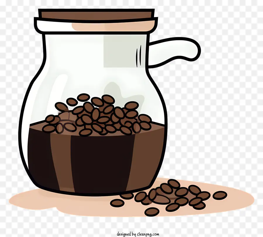Kahve çekirdekleri，Kahve Kavanozunu Fasulye PNG