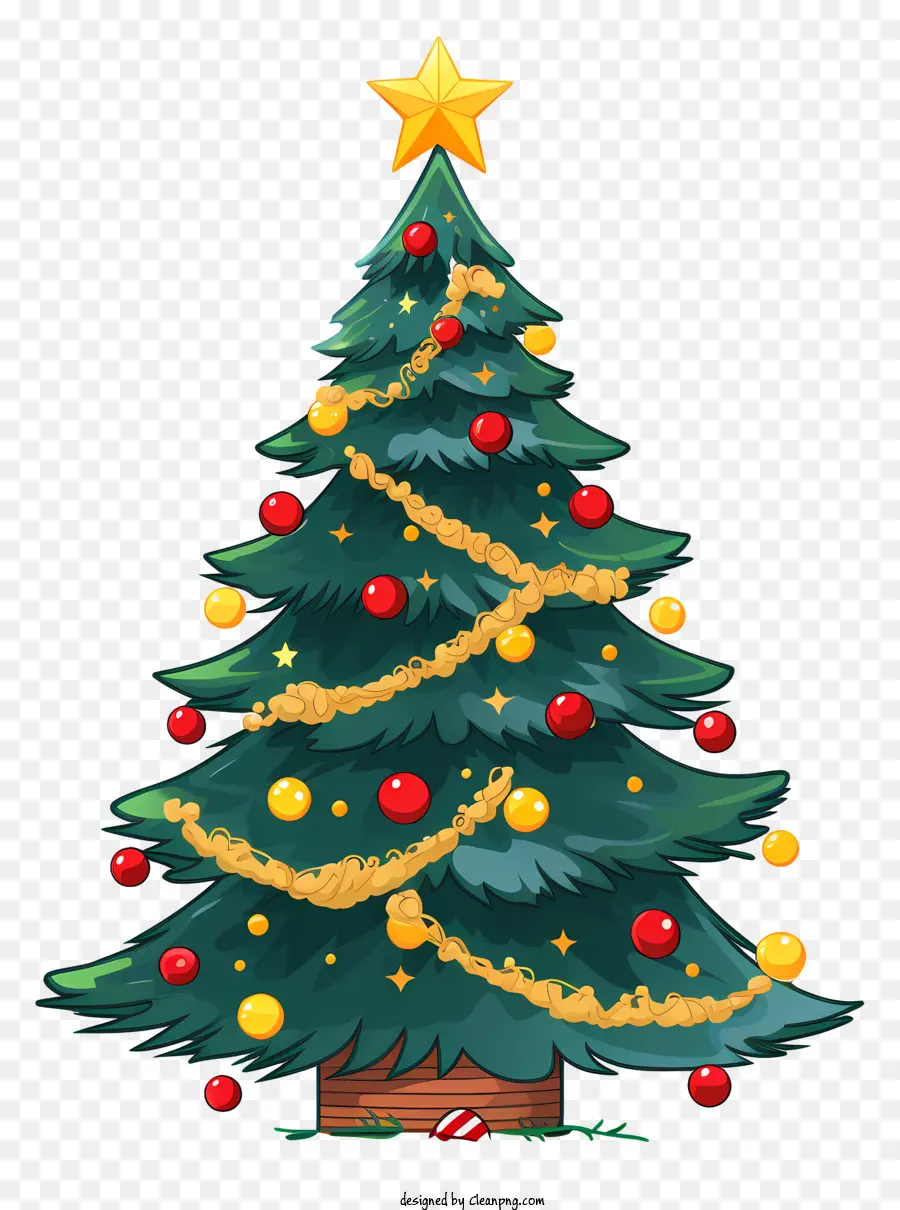 Noel Ağacı，Kırmızı Ve Yeşil Baubles PNG
