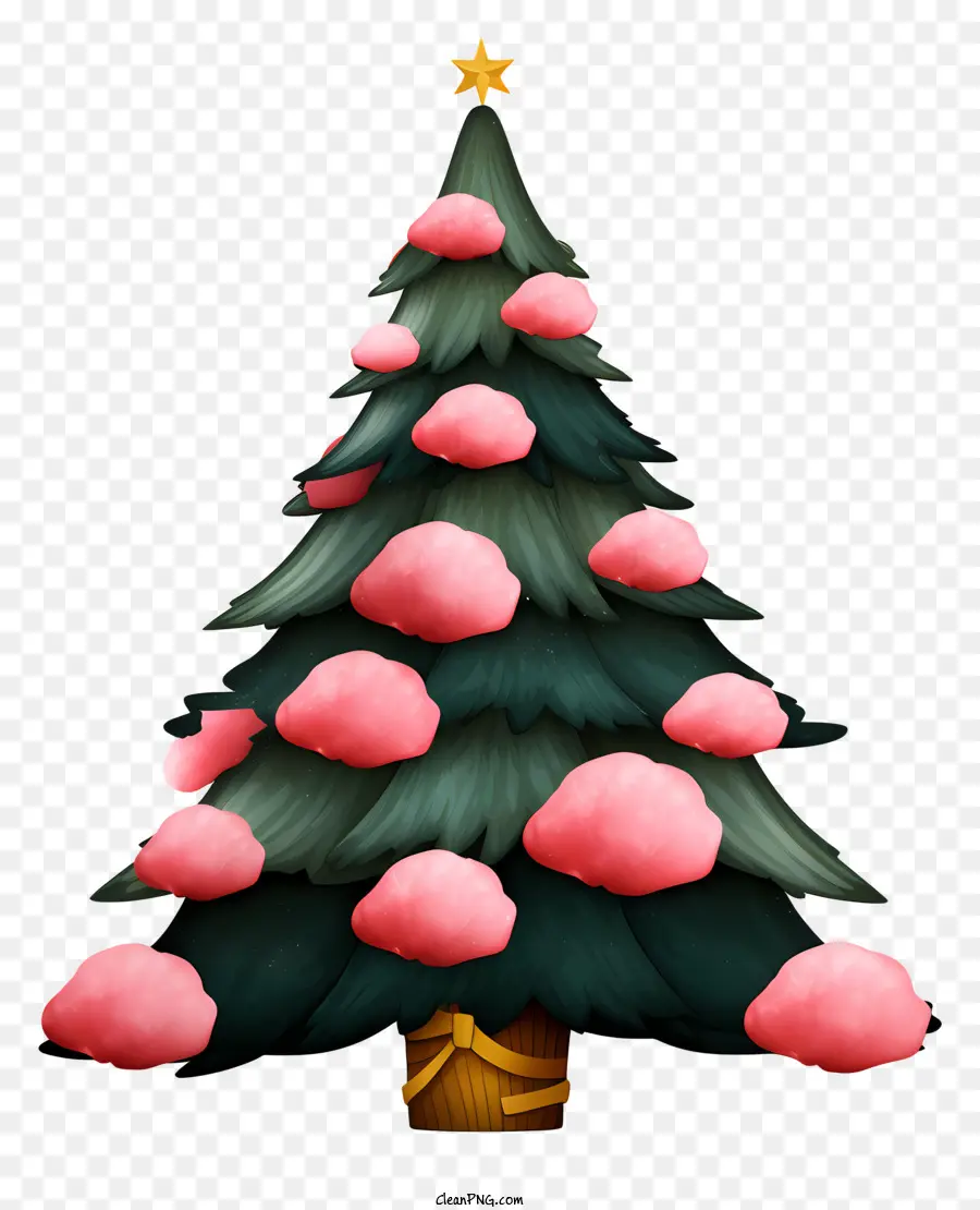 Noel Ağacı，Pembe Kalpler PNG