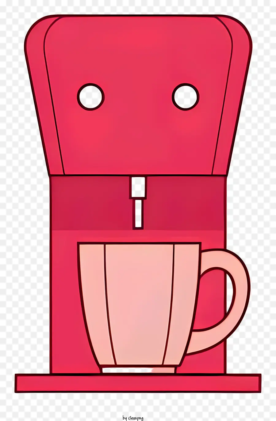 Kırmızı Kahve Makinesi，Beyaz Kupa PNG