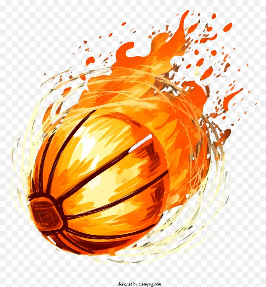 Ateşe Basketbol，Yanan Basketbol PNG